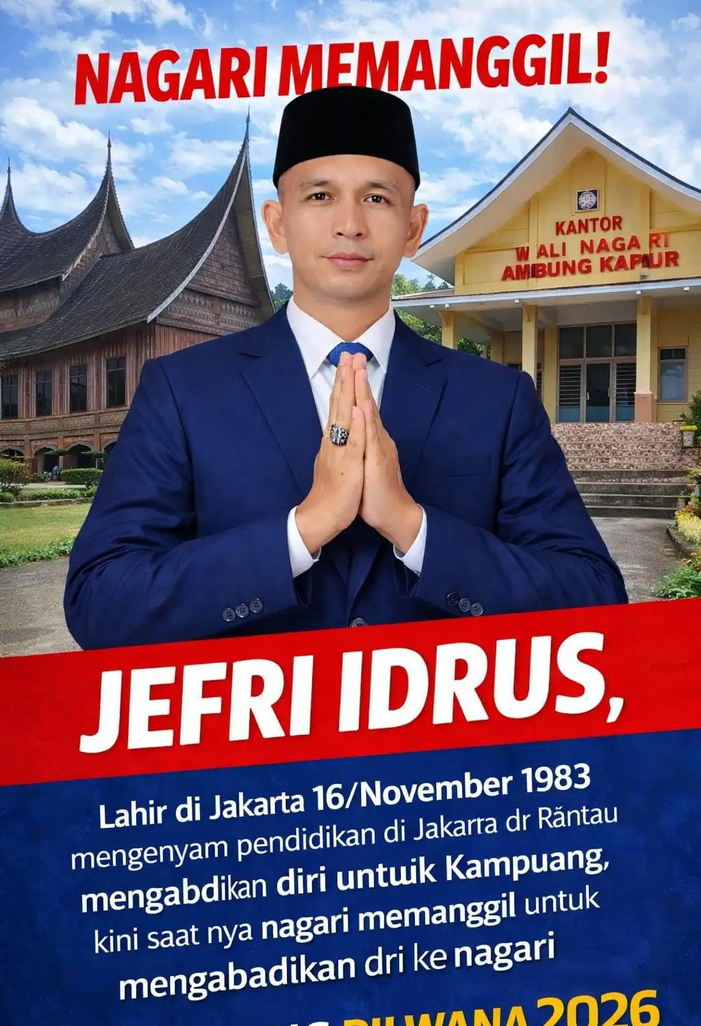 “NAGARI MEMANGGIL!” Sosok Jefri Idrus Meledak di Medsos, Ambung Kapur Bergolak!